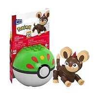 MEGA Pokémon Litleo Building Toy Kit, Poseable Action Figure (44 Pieces) for Kids, Plastic