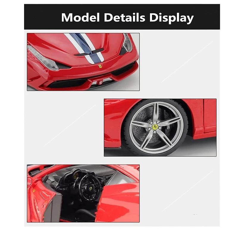 Scale Finished Model Car 1:18 for Ferrari 458 Speciale Car Model