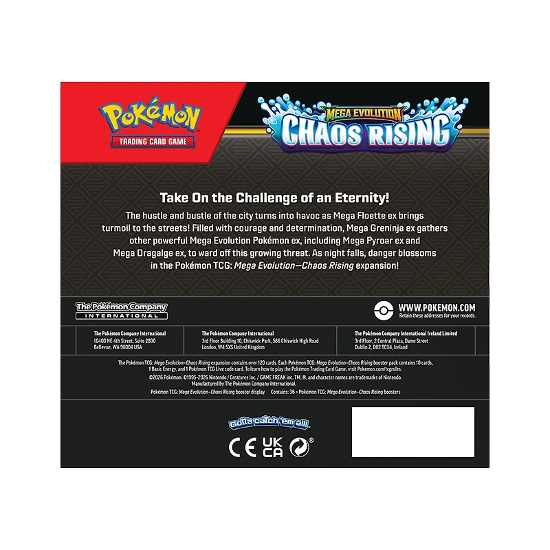 Pokémon TCG Mega Evolution 4 Chaos Rising Booster Display