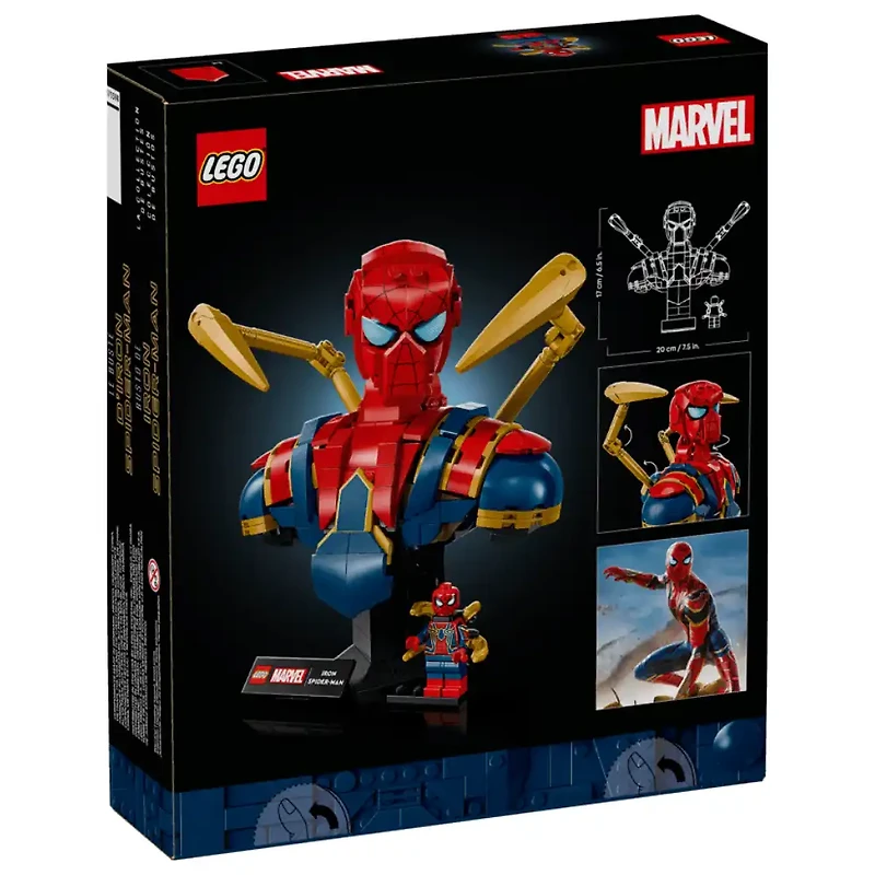 LEGO Marvel Iron Spider-Man Bust Collectible 379 Pieces