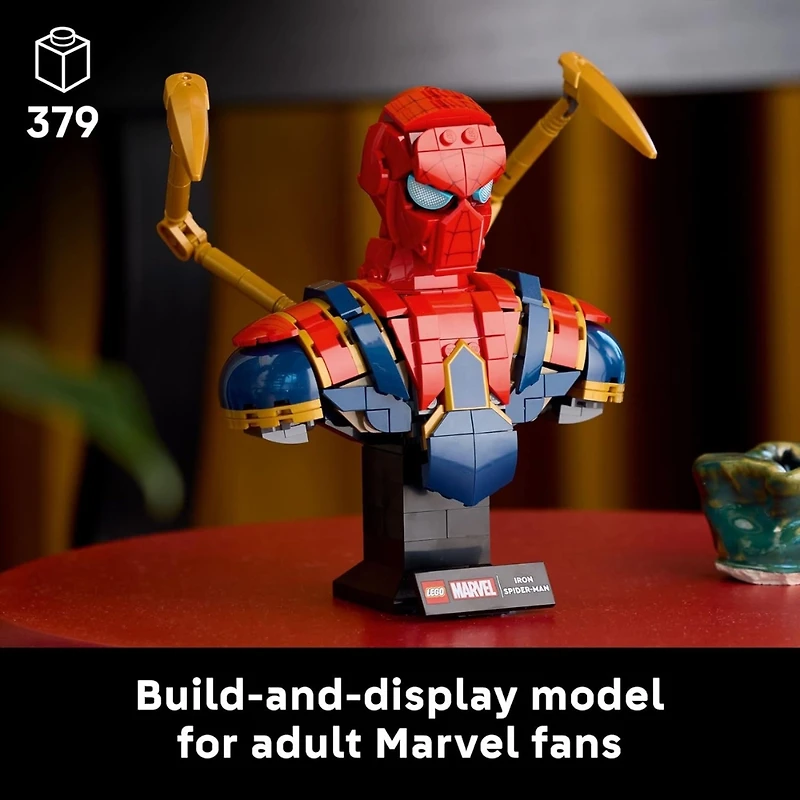 LEGO Marvel Iron Spider-Man Bust Collectible 379 Pieces