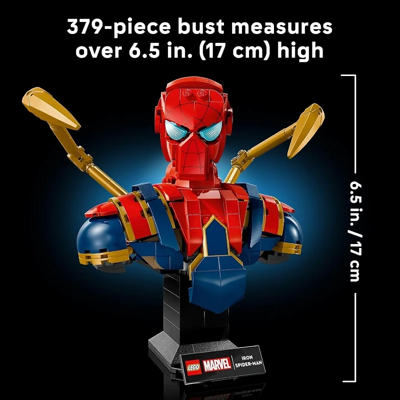 LEGO Marvel Iron Spider-Man Bust Collectible 379 Pieces