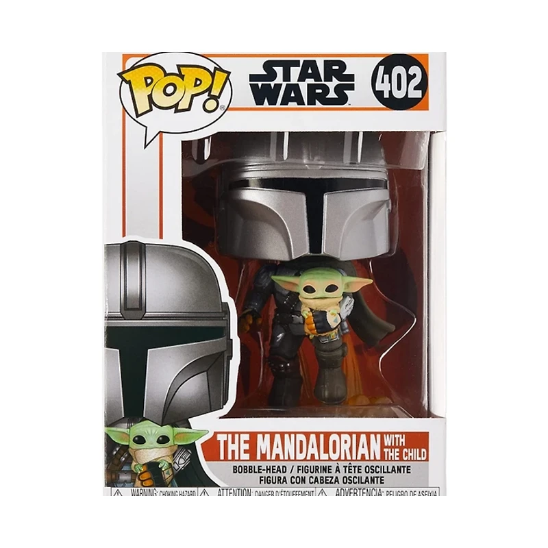 Funko Pop! Star Wars: The Mandalorian with Grogu (The Child) Bobble-Head