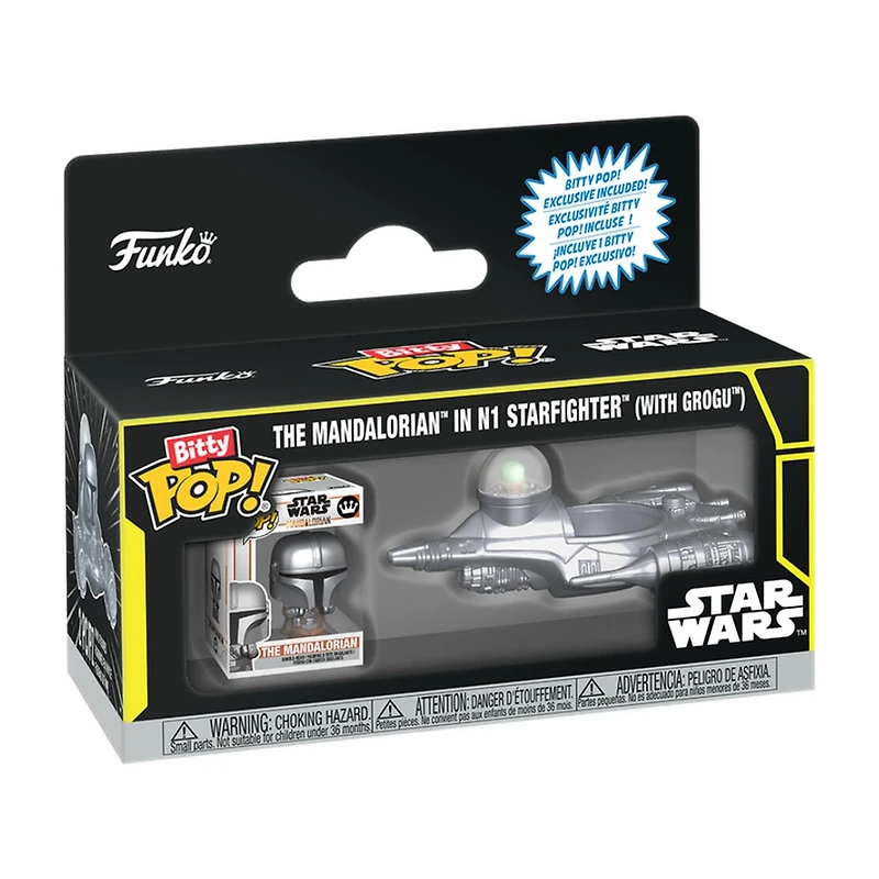 Funko Bitty Pop! Rides: Star Wars – Mandalorian N-1 Starfighter with Grogu