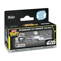 Funko Bitty Pop! Rides: Star Wars – Mandalorian N-1 Starfighter with Grogu