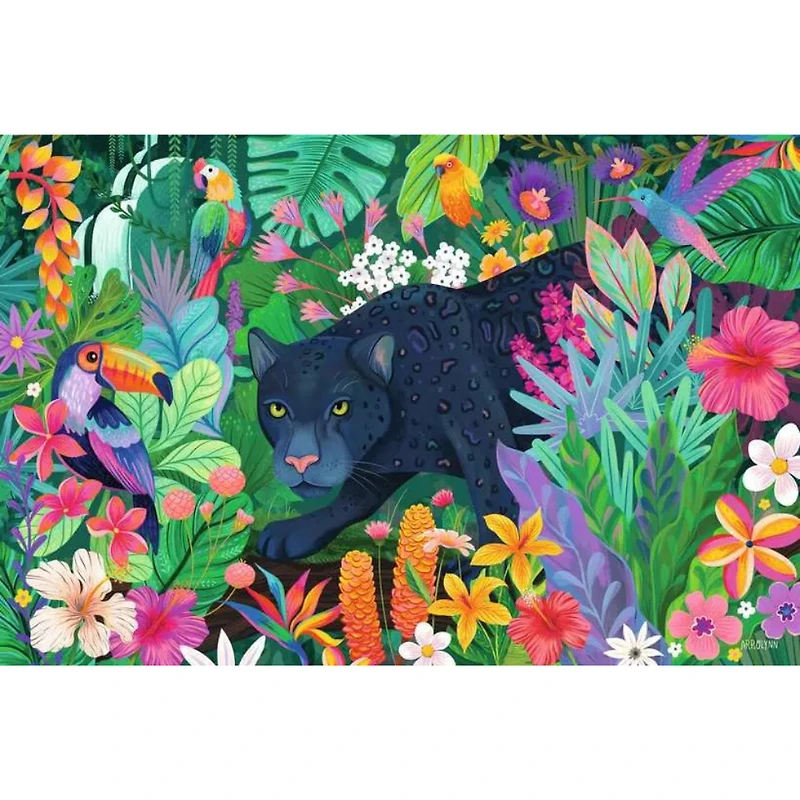 Ravensburger Panther in Flowery Jungle Jigsaw Puzzle 3000 Pieces