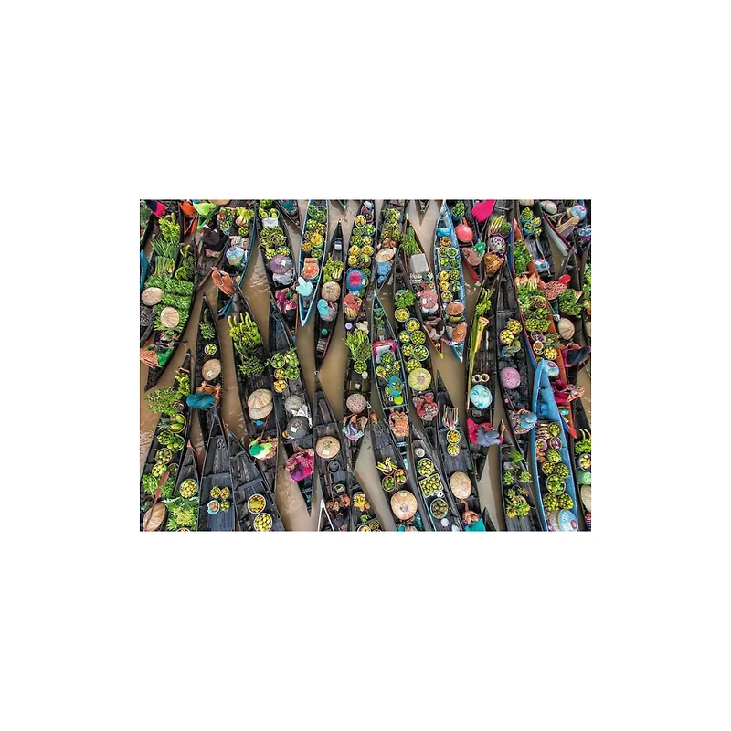 Ravensburger Floating Market, Indonesia Jigsaw Puzzle 500 piece
