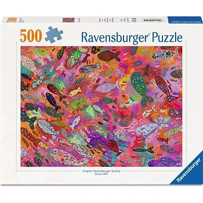 Ravensburger Fish in Fuchsia Jigsaw Puzzle 500 Pieces