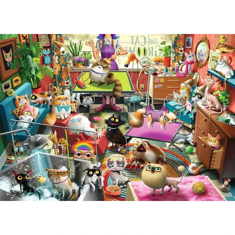 Ravensburger Dean MacAdam: The Cat Groomer Jigsaw Puzzle 1000 Pieces