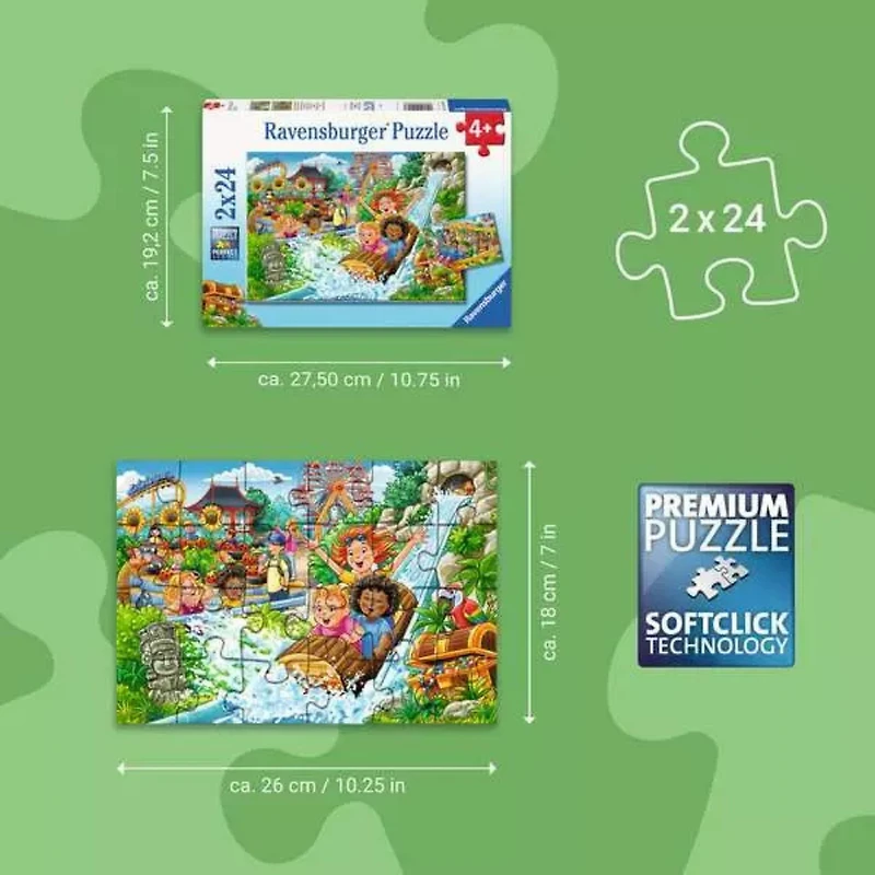 Ravensburger Amusement Park Jigsaw Puzzle 2×24 Pieces