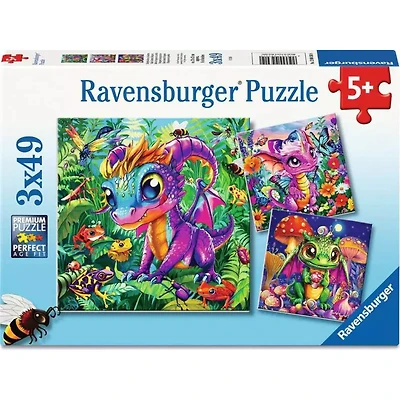 Ravensburger Baby Garden Dragons Jigsaw Puzzle 3×49 Pieces
