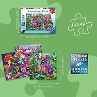 Ravensburger Baby Garden Dragons Jigsaw Puzzle 3×49 Pieces
