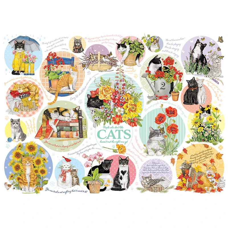 Cobble Hill Cat Thoughts Jigsaw Puzzle 1000 Pieces