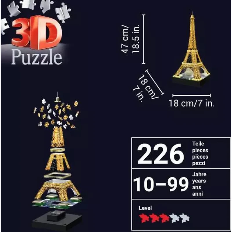 Ravensburger Eiffel Tower – Night Edition Jigsaw Puzzle 216 piece