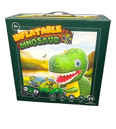 R/C Inflatable Green Dinosaur Toy – Remote Control Walking Dino with Sound & Movement