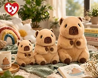 TY Beanie Boos Lara the Capybara with Large Gold Eyes and Glitter