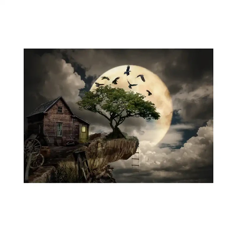 ENJOY PUZZLES Log Cabin on a Cliff – 1000 Piece Jigsaw Puzzle