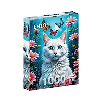 Enjoy puzzle White Cat (2140) – 1000 Pieces Jigsaw Puzzle