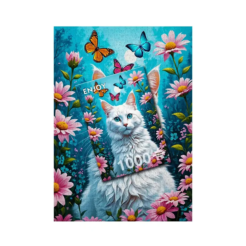 Enjoy puzzle White Cat (2140) – 1000 Pieces Jigsaw Puzzle