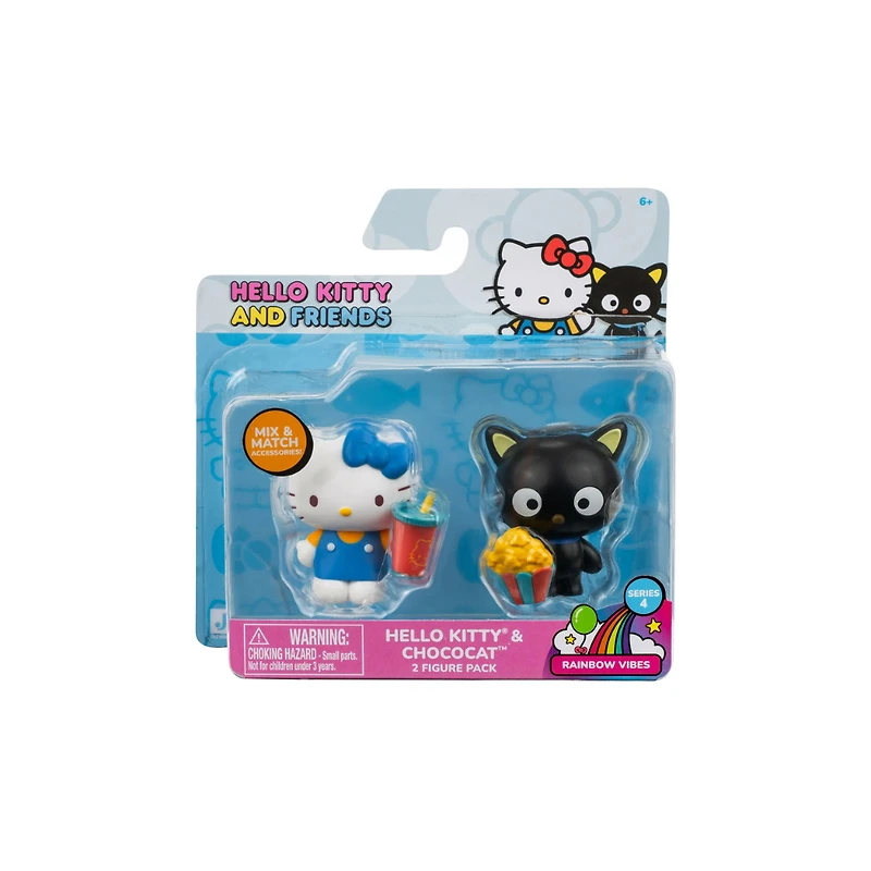 Hello Kitty and Friends – 2 inch 2 Figure Pack – Rainbow Vibes Assorted
