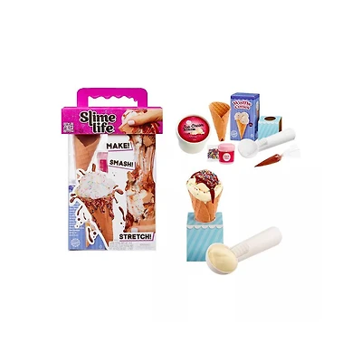 Slime Life Ice Cream Cone DIY Slime Kit – Unboxing Ingredients to Make, Smash & Stretch Slime