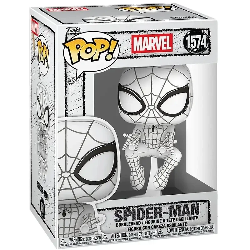 Funko Pop! Marvel: Sketched Spider-Man Bobblehead