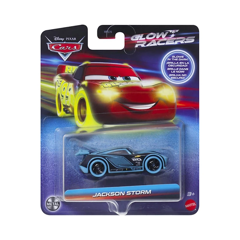 Hot Wheel Sdisney Cars Glow Racers 1:55 Scale (Random Pick)
