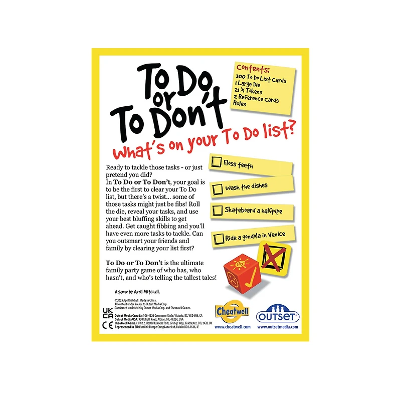 To Do or To Don’t – Card Game