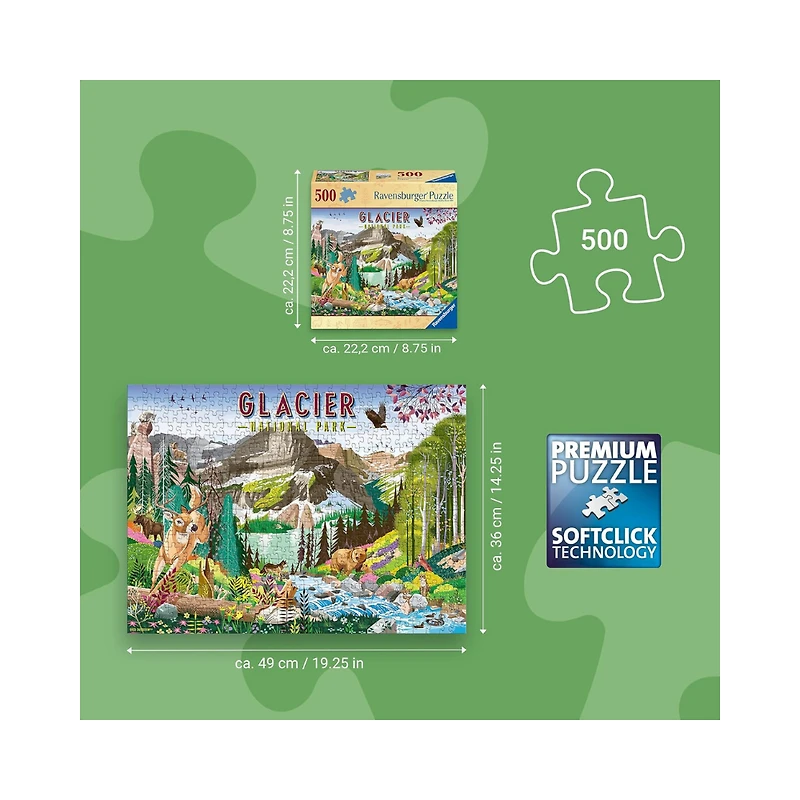 Ravensburger Glacier National Park Jigsaw Puzzle 500 Piece