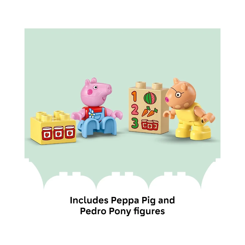 LEGO DUPLO Peppa Pig Tractor and Market 18 Piece