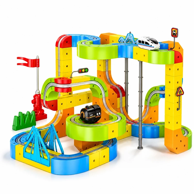 Anti Gravity Rail Car 168-Piece Electric Track Building Set