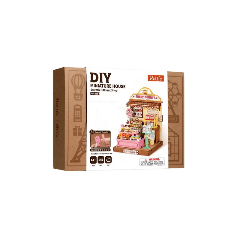 Robotime Rolife Sweetie’s Donut Shop DIY Miniature House
