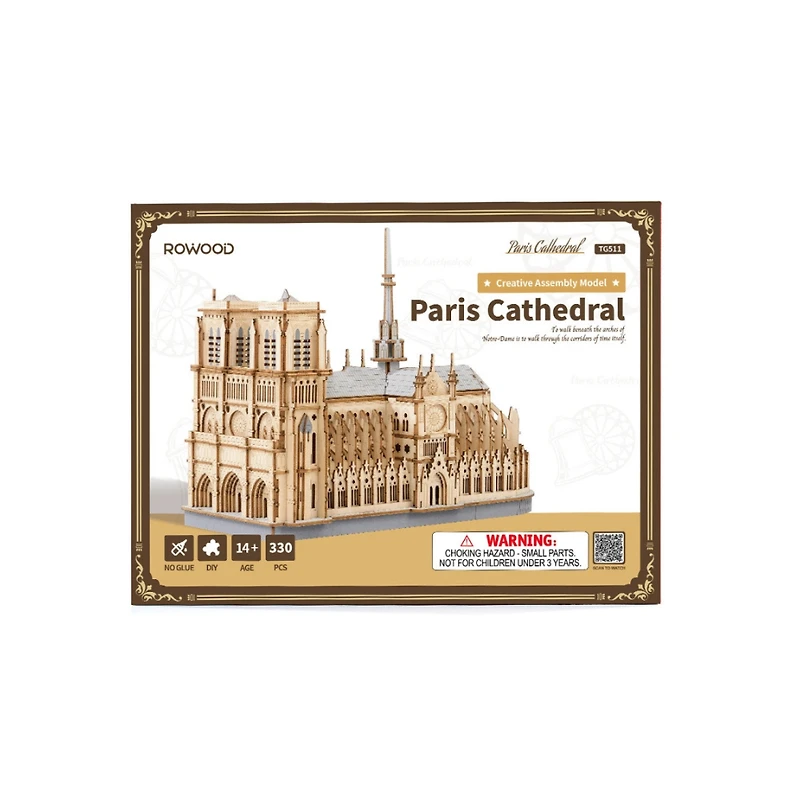 Robotime Rolife Rowood 3D Wooden Puzzle – Paris Cathedral