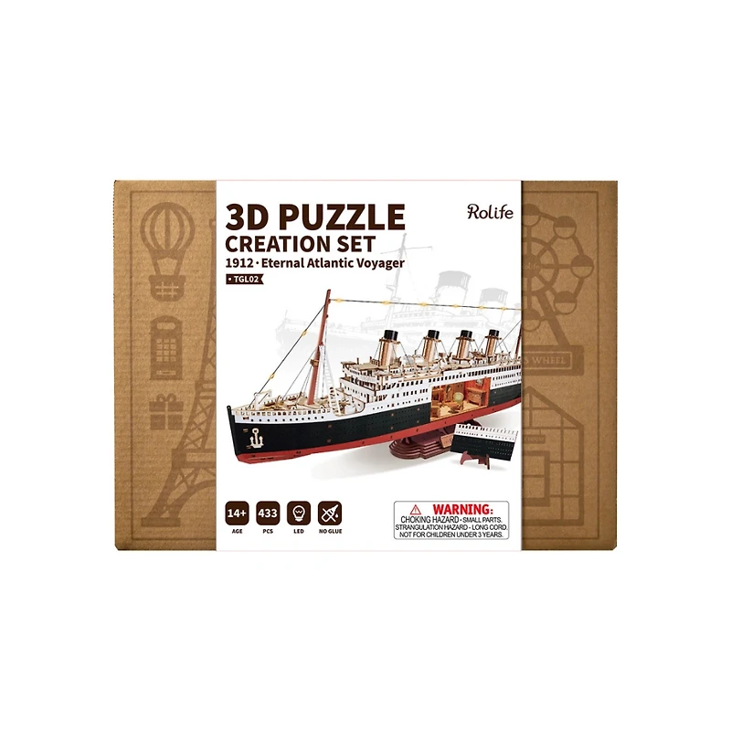 Robotime Rolife 3D Wooden Puzzle – 1912 Eternal Atlantic Voyager