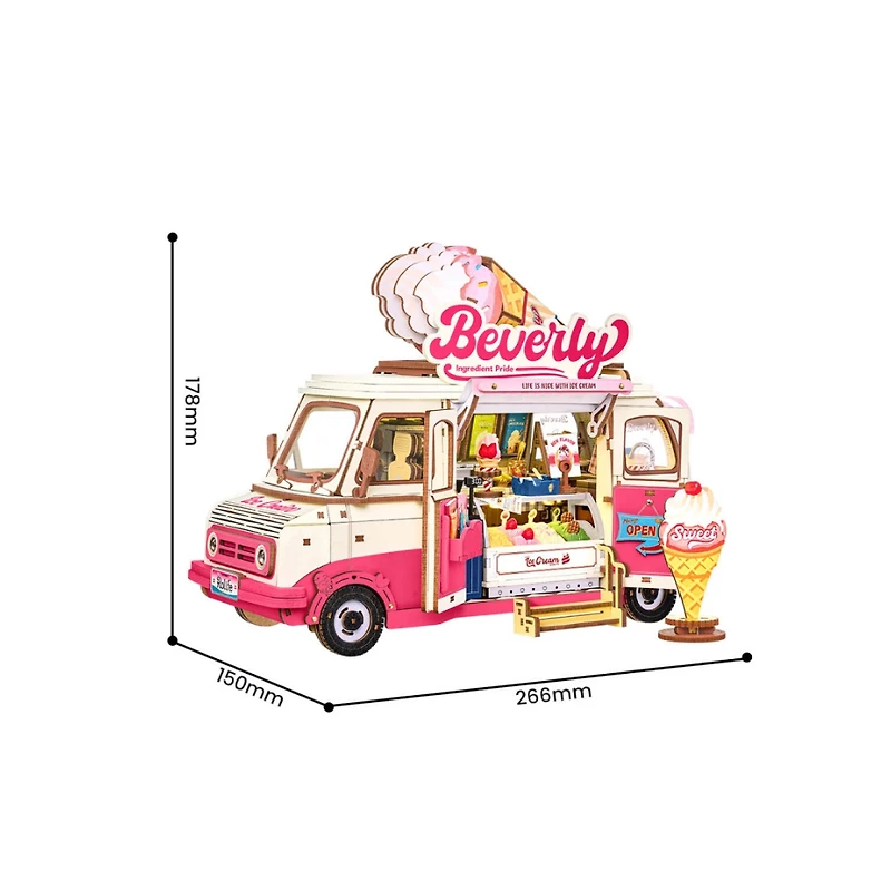Robotime Rolife 3D Wooden Puzzle – Beverly’s Ice Cream Truck