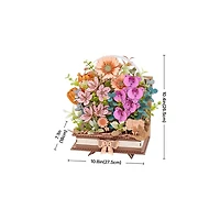 Robotime Rowood DIY 3D Flower Puzzle – Wooden Blooming Book