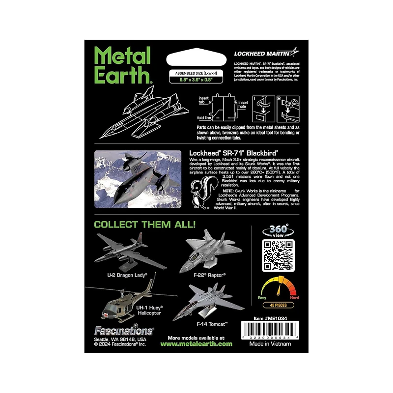 LOCKHEED SR71 BLACKBIRD METAL