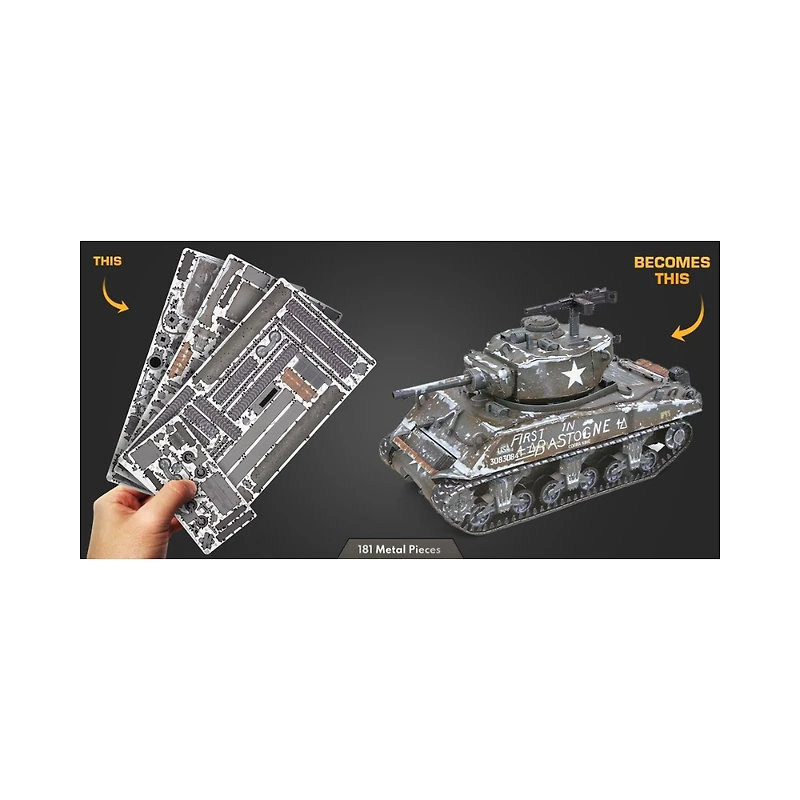 Metal Earth Premium Series M4 Sherman Tank 3D Metal Model Kit