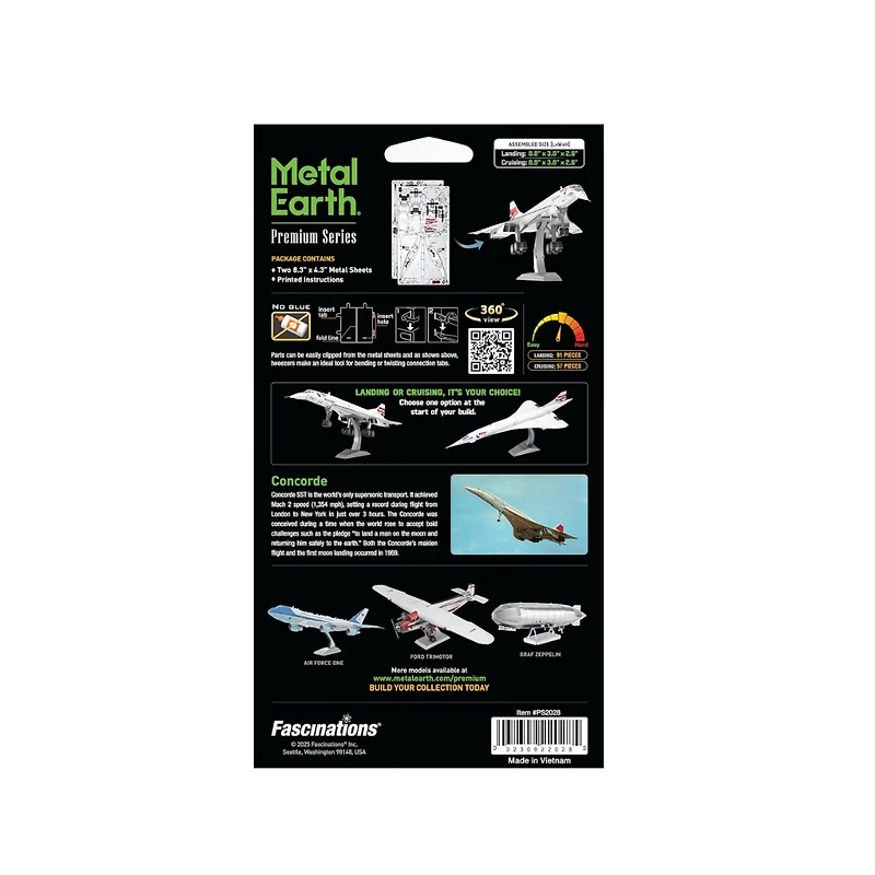 Concorde Metal Earth 3D Metal Model Kit