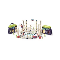 Track City 2-in-1 Portable Train Track Play Set with Storage Case – 175 Pieces