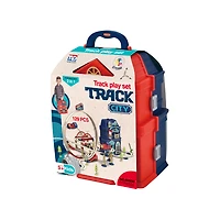 Track City 2-in-1 Portable Train Track Play Set with Storage Case– 129 Piece