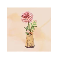 Rowood Pink Dahlia 3D Wooden Puzzle