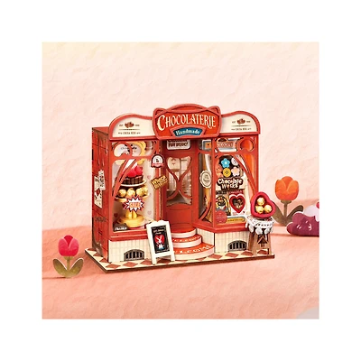 Robotime Rolife Sweet Chocolate Shop 3D Wooden Book Nook Kit
