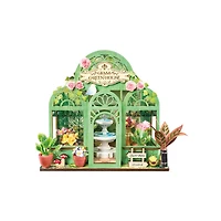 Robotime Rolife Wooden Puzzle Green Fountain Garden DIY Botanical Miniature Model Kit