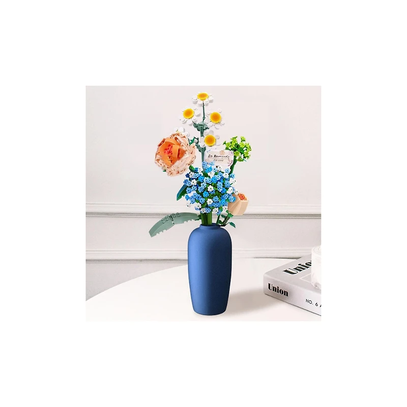 Eternal Blue Flower Building Set – 680 Pieces