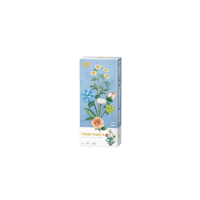 Eternal Blue Flower Building Set – 680 Pieces