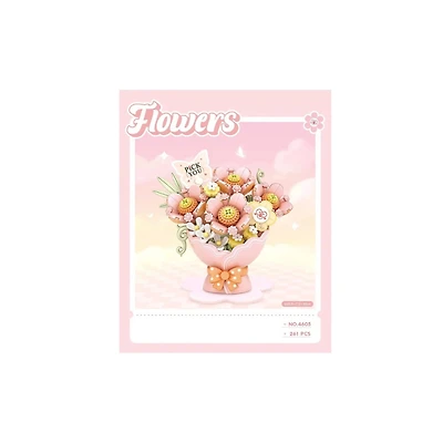 Pink Flowers Building Set – 261 Pieces