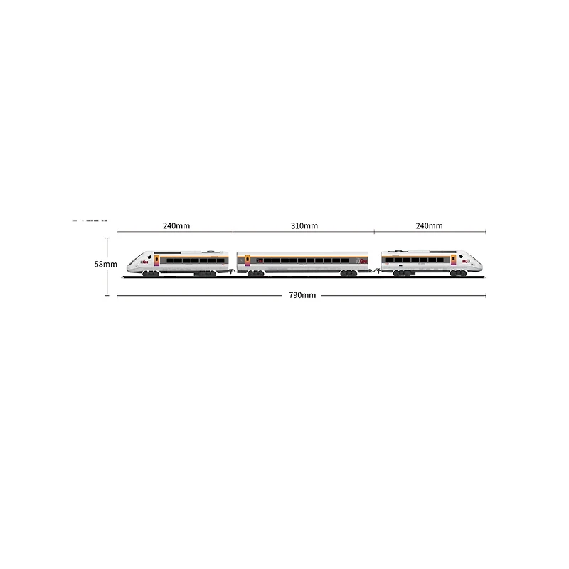 High-Speed Train with Light and Sound – Building Set