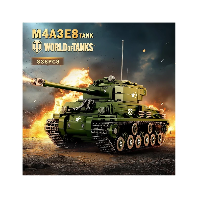 Sherman Tank Building Set – 836 Pieces