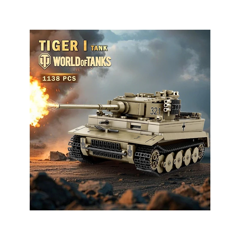 Tiger Tank Building Set – 1,138 Pieces